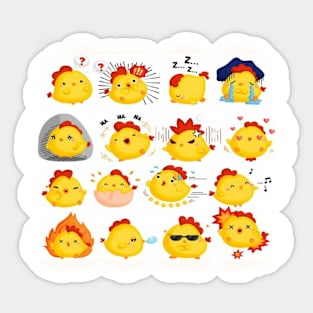 Smiley Chicks Sticker